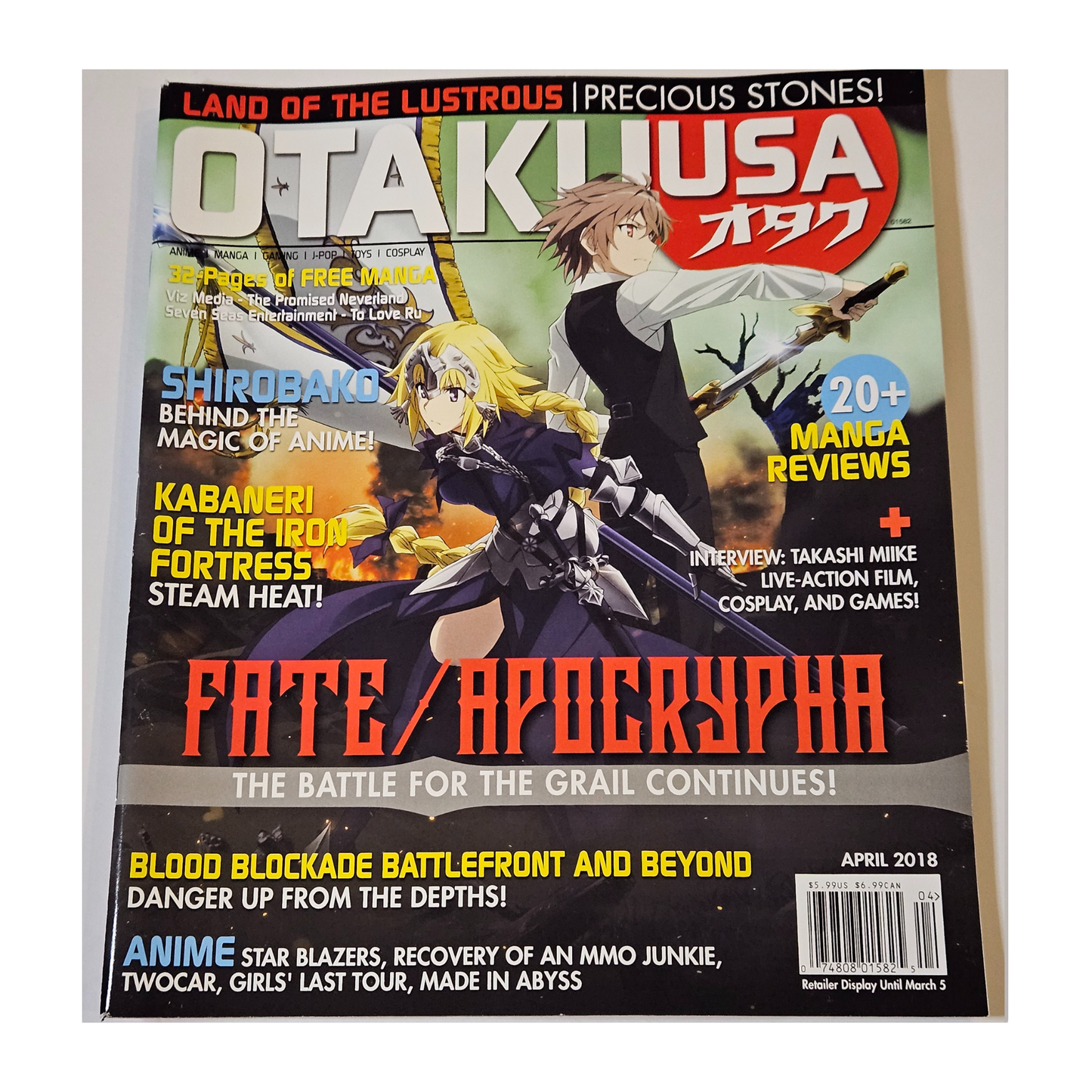 Otaku USA Magazine April 2018 Fate/ Apocrypha