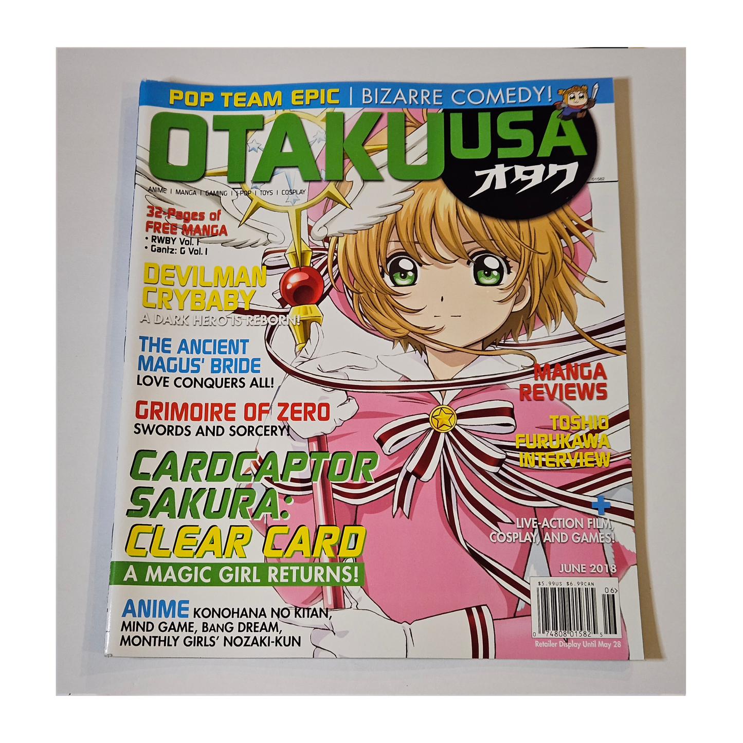 Otaku USA Magazine June 2018 Cardcaptor Sakura: Clear Card