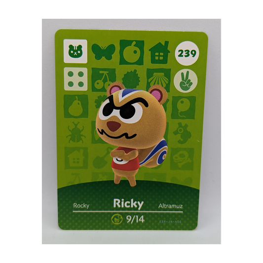 239 Ricky Animal Crossing Amiibo Card Series 3