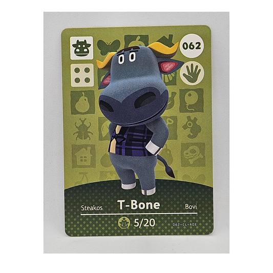 062 T-Bone Animal Crossing Amiibo Card Series 1