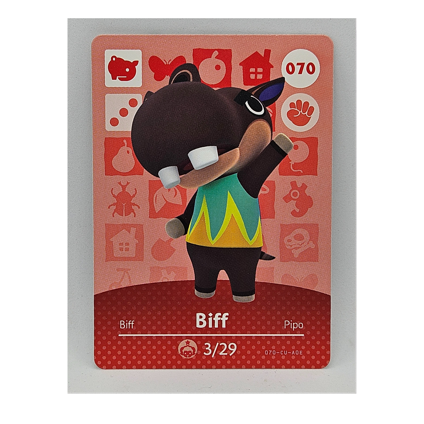 070 Biff Animal Crossing Amiibo Card Series 1