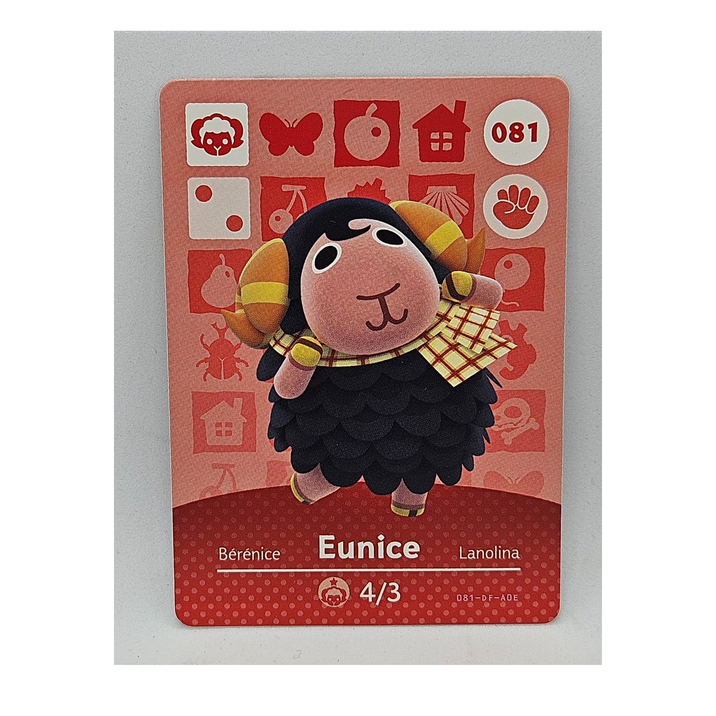 081 Eunice Animal Crossing Amiibo Card Series 1