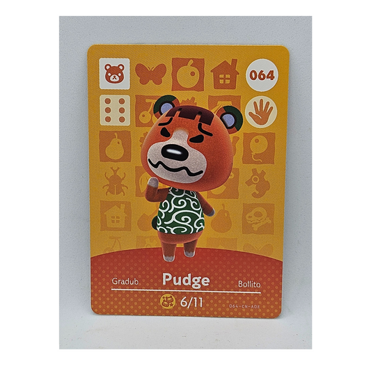 064 Pudge Animal Crossing Amiibo Card Series 1