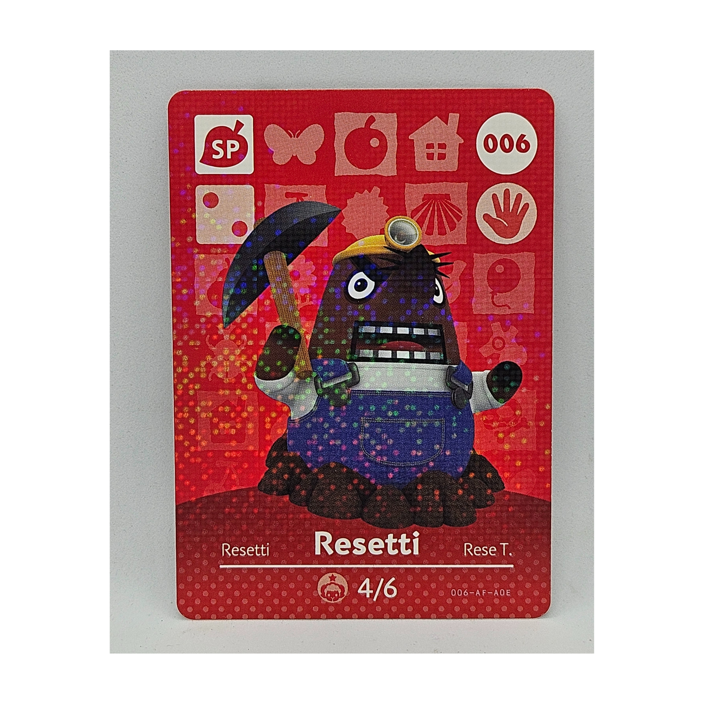 006 Resetti Animal Crossing Amiibo Cards Series 1