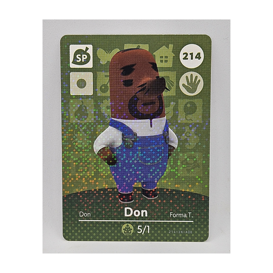 214 Don Animal Crossing Amiibo Card Series 3