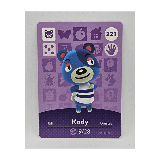 221 Kody Animal Crossing Amiibo Card Series 3