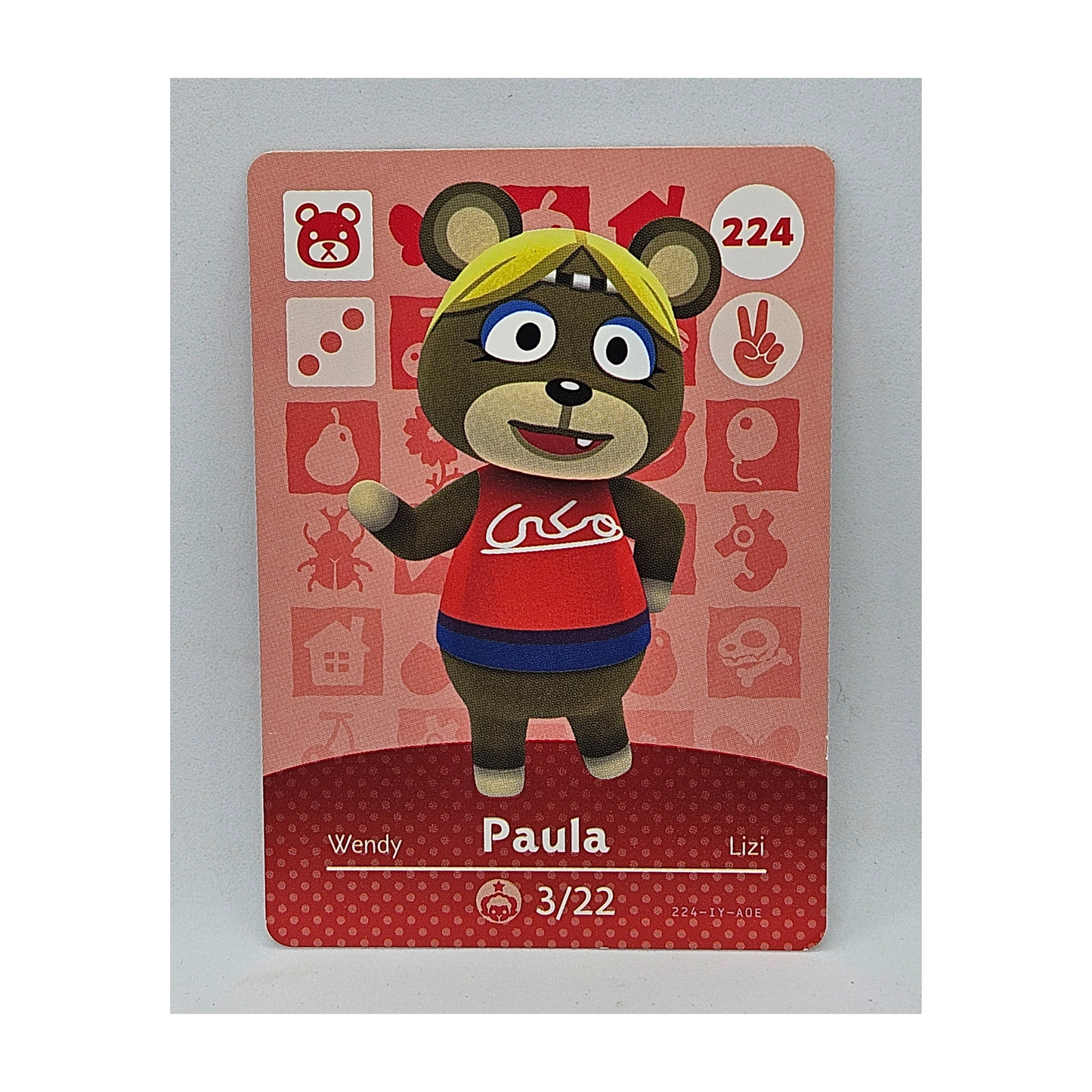 224 Paula Animal Crossing Amiibo Card Series 3