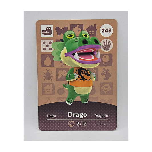 243 Drago Animal Crossing Amiibo Card Series 3