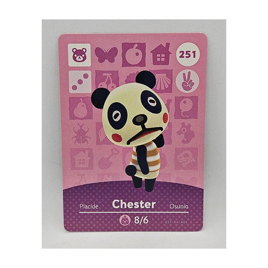 251 Chester Animal Crossing Amiibo Card Series 3