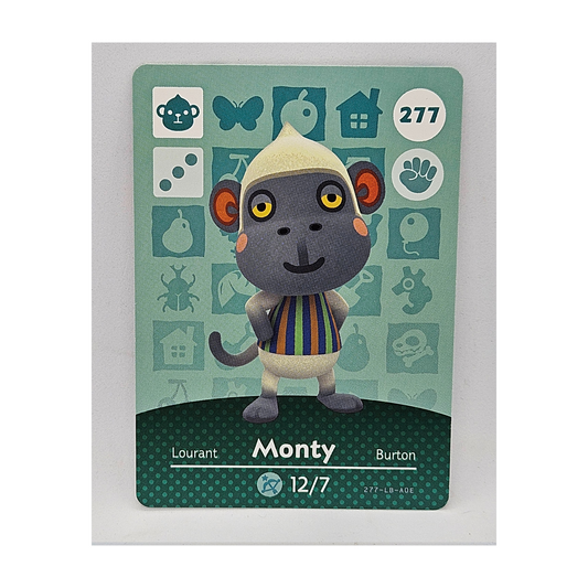 277 Monty Animal Crossing Amiibo Card Series 3