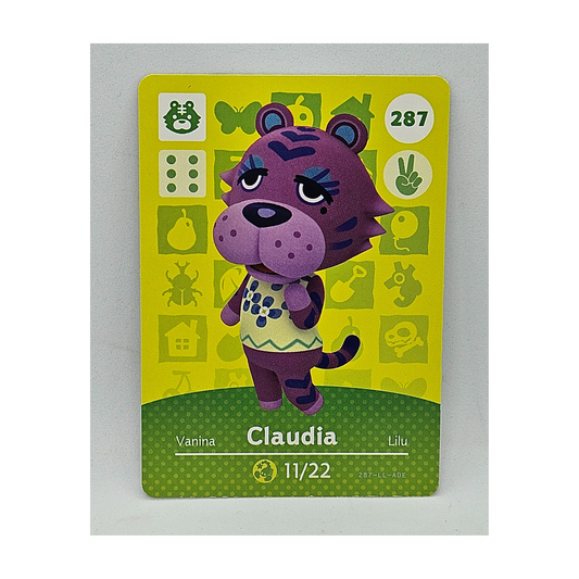 287 Claudia Animal Crossing Amiibo Card Series 3