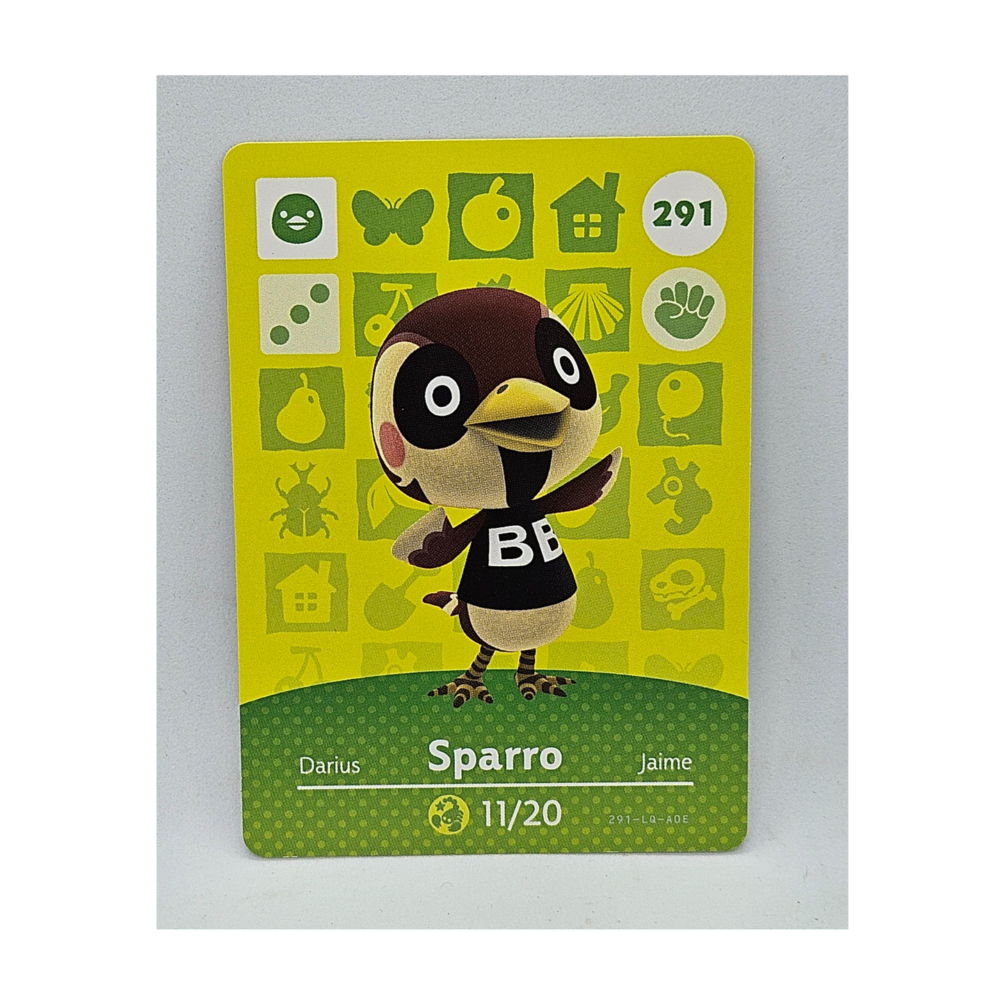 291 Sparro Animal Crossing Amiibo Card Series 3