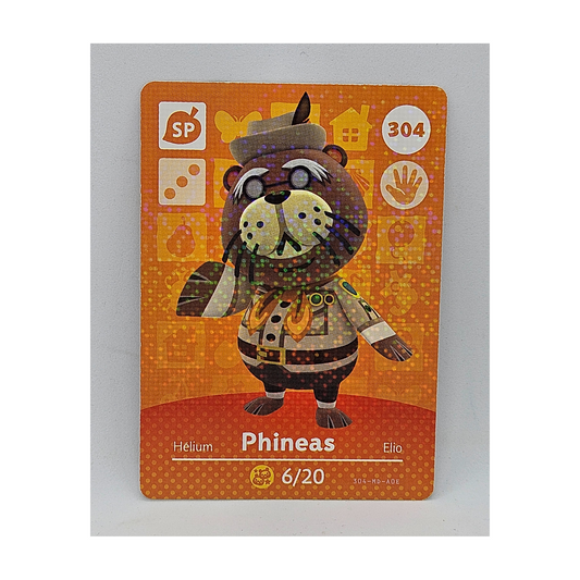 304 Phineas Animal Crossing Amiibo Card Series 4