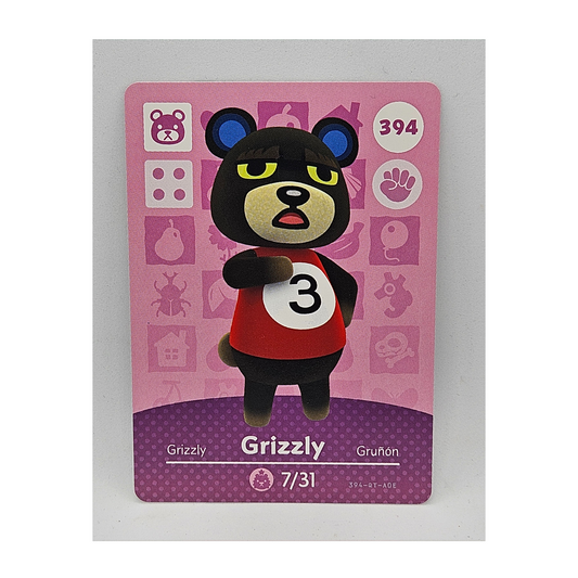 394 Grizzly Animal Crossing Amiibo Card Series 4