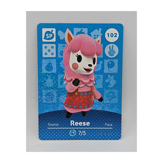 102 Reese Animal Crossing Amiibo Cards Series 2