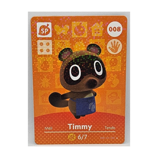 008 Timmy Animal Crossing Amiibo Card Series 1