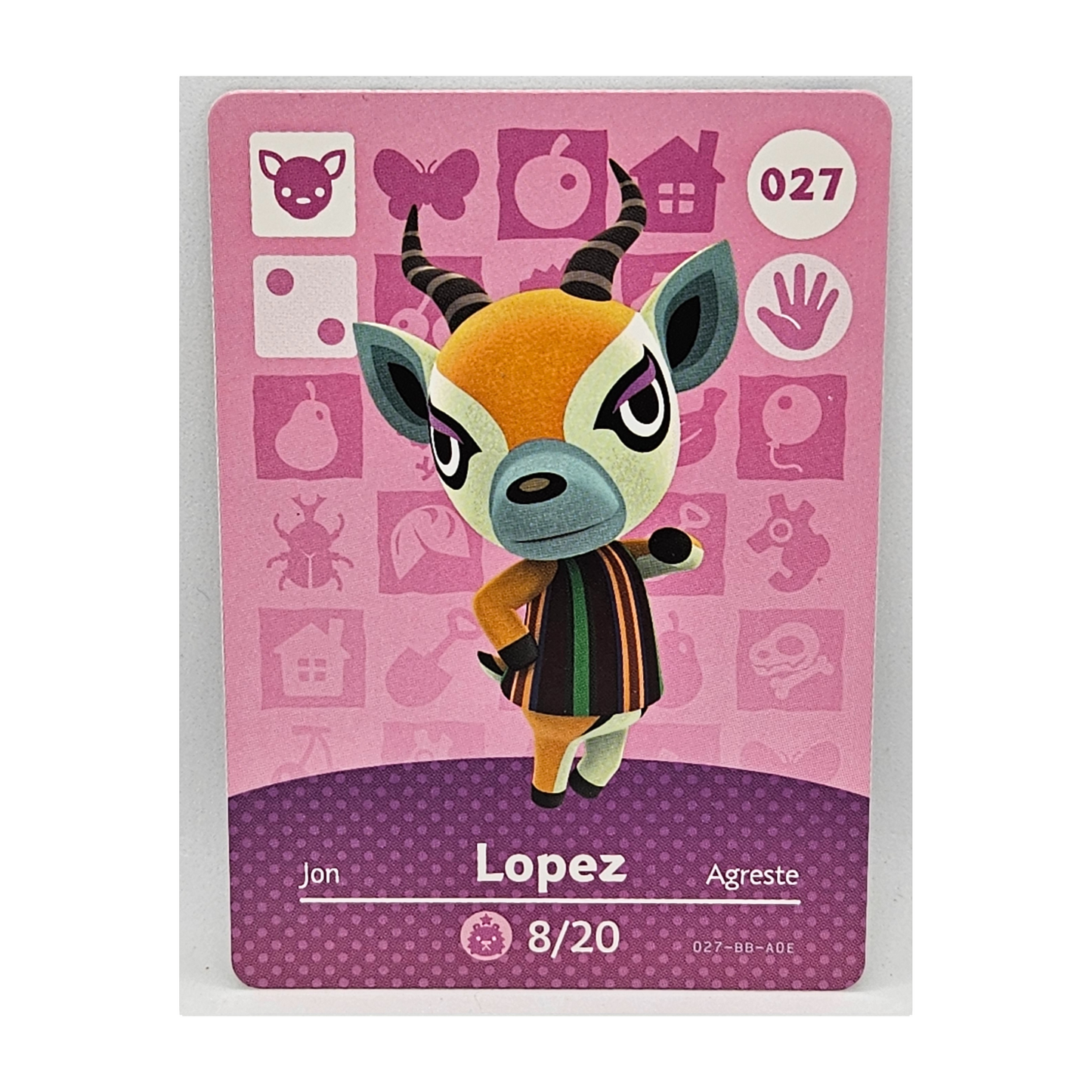 027 Lopez Animal Crossing Amiibo Card Series 1