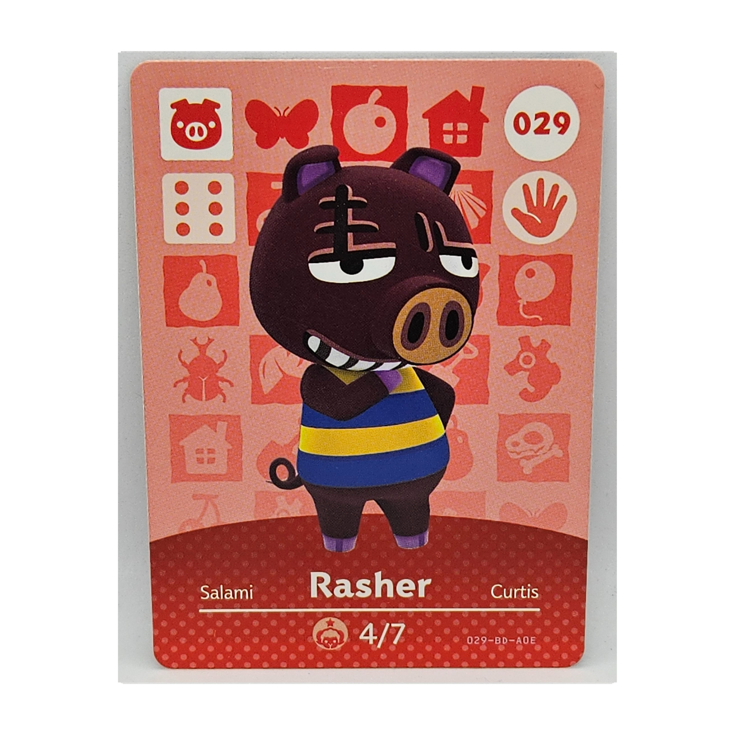 029 Rasher Animal Crossing Amiibo Card Series 1