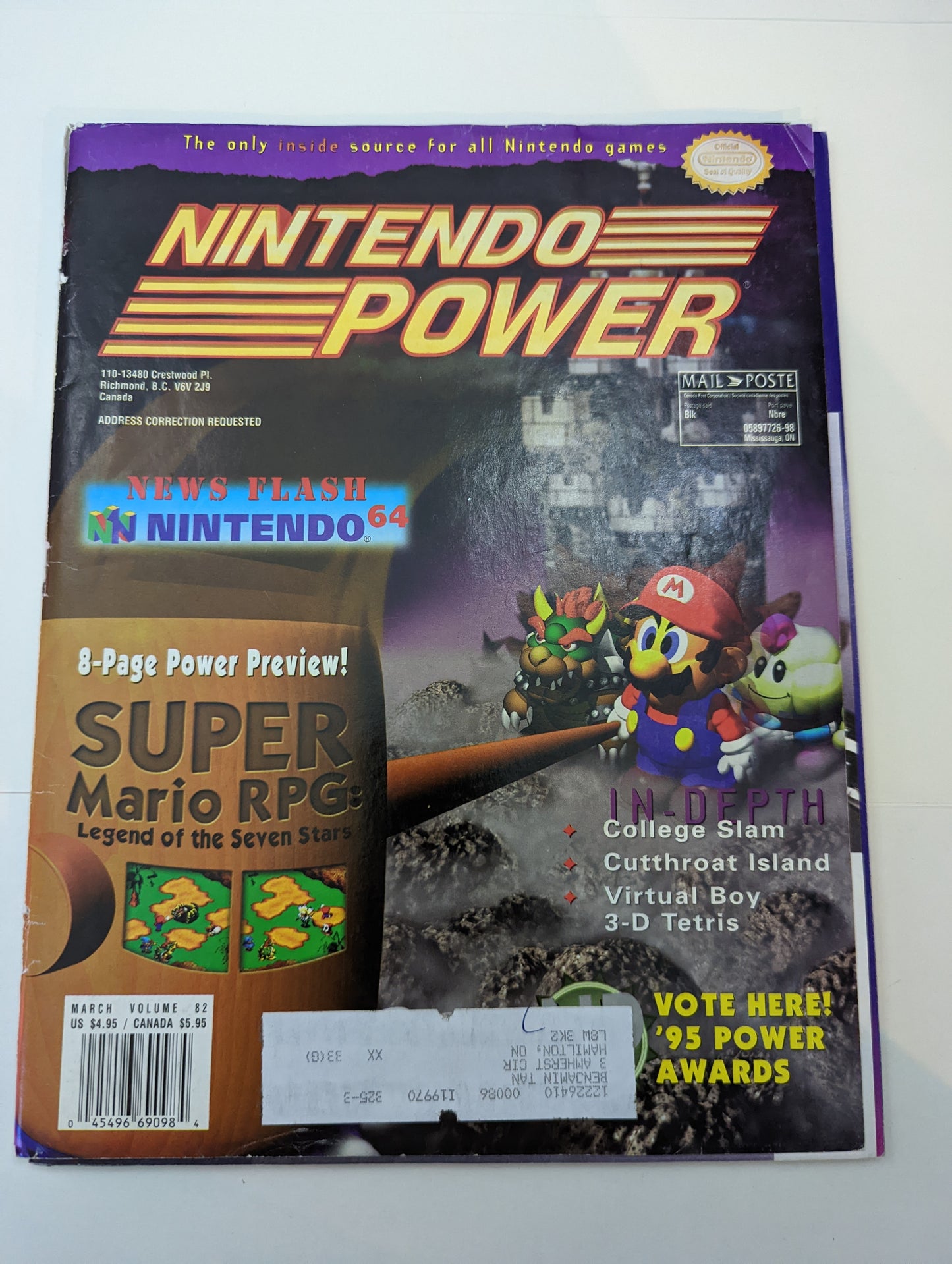 Nintendo Power Issue: 82 Super Mario RPG (With Poster and Cards)