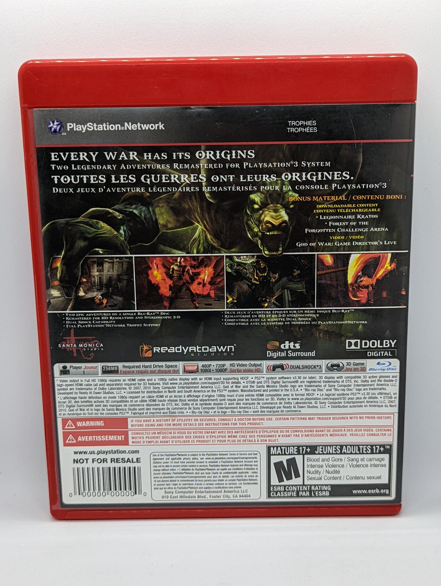 God of War Origins Collections Not For Resale (Complete)