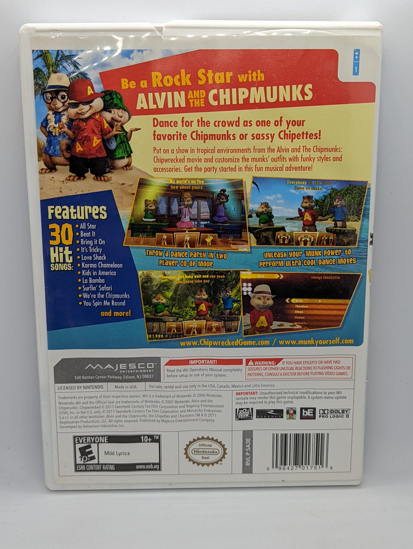 Alvin and the Chipmunk Chip wrecked (Cracked Case No Manual)