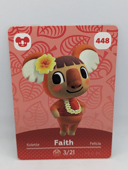 448 Faith Series 5 Animal Crossing Amiibo Card