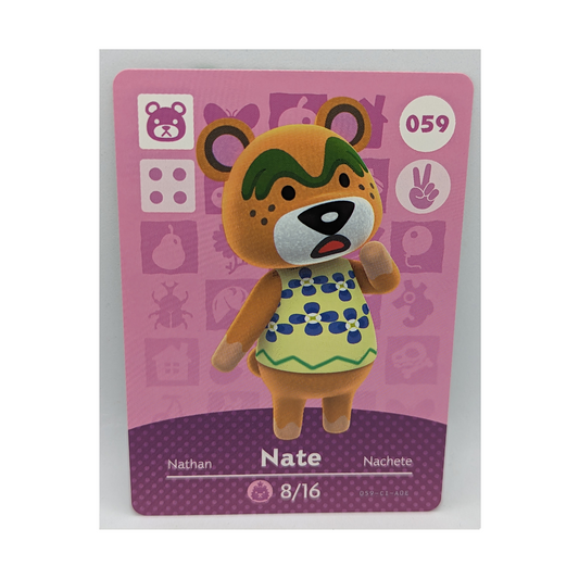 059 Nate Animal Crossing Amiibo Card Series 1