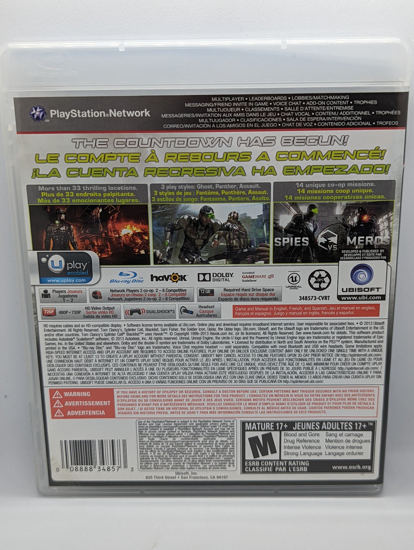 Splinter Cell Blacklist (No Manual)