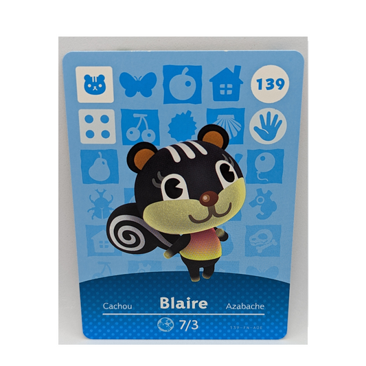 139 Blaire Animal Crossing Amiibo Card Series 2