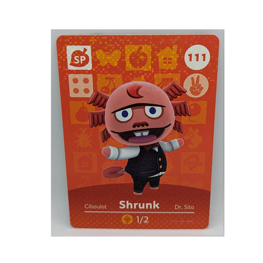 111 Shrunk Animal Crossing Amiibo Card Series 2