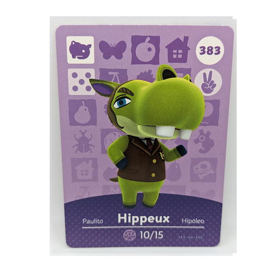 383 Hippeux Animal Crossing Amiibo Card Series 4