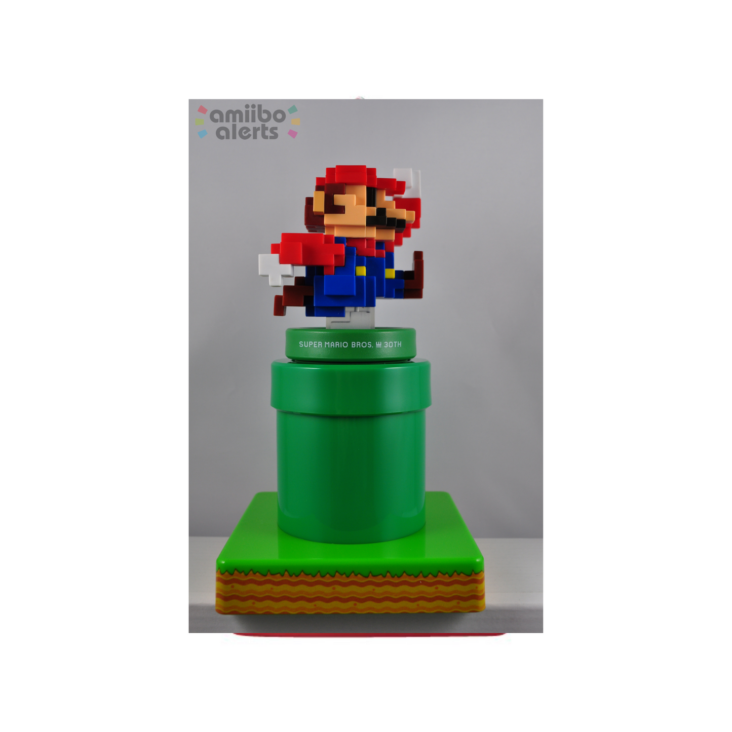 8-Bit Mario: Modern 30th Anniversary With Warp Pipe Stand (Loose)